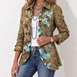Bianca | Veste bohème fleurie vintage dégradée à volants