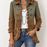 Serena | Veste paisley à volants