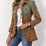 Serena | Veste paisley à volants