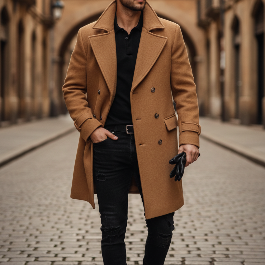 LAURENT MONACO | MANTEAU CLASSIQUE EN LAINE POUR HOMME