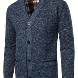 Cardigan à col V boutonné pour homme