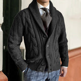 Cardigan Homme à Motif torsadé