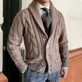 Cardigan Homme à Motif torsadé