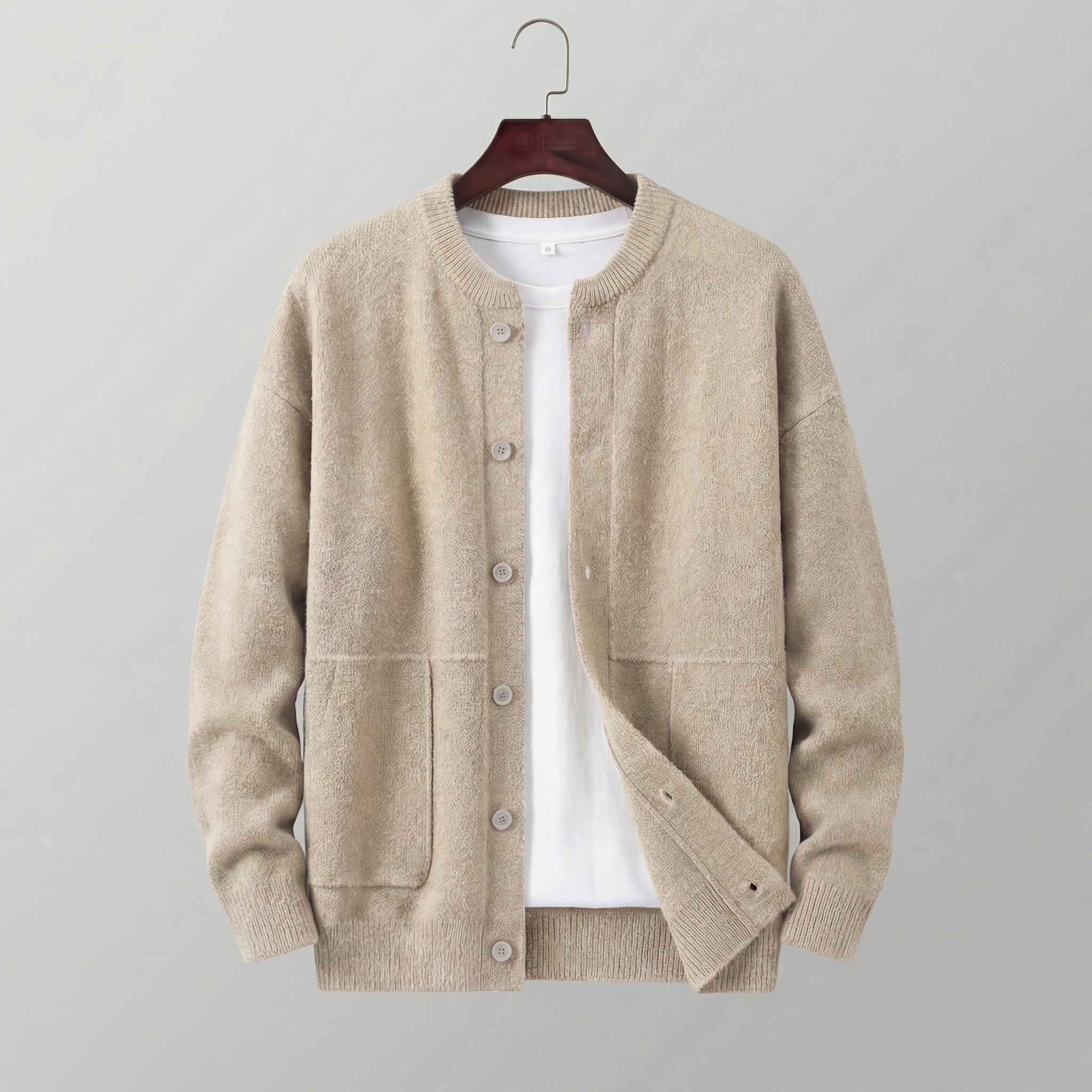 Cardigan homme boutonné à poches