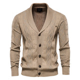 Cardigan homme col châle texturé
