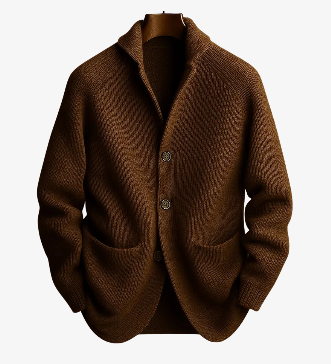 Cardigan homme en maille à col châle