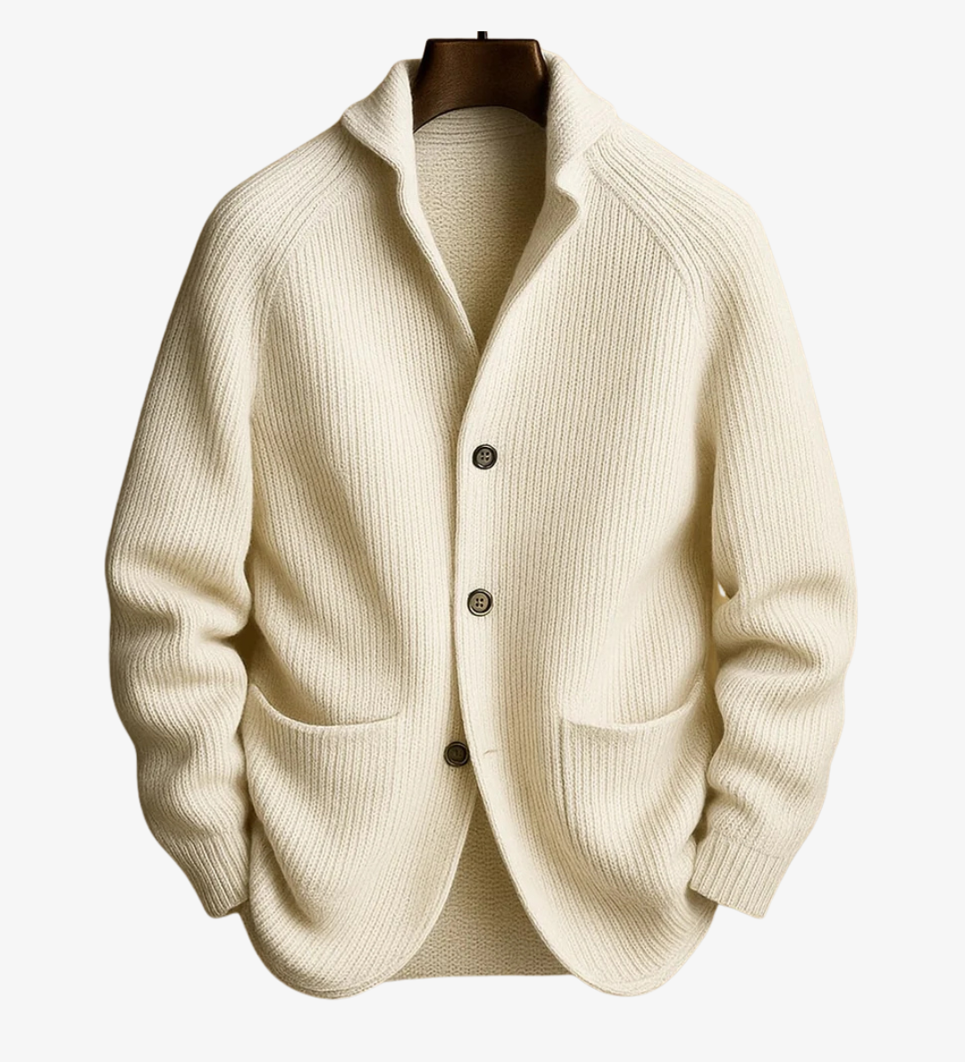 Cardigan homme en maille à col châle