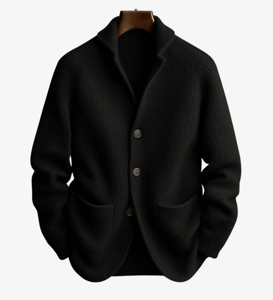 Cardigan homme en maille à col châle