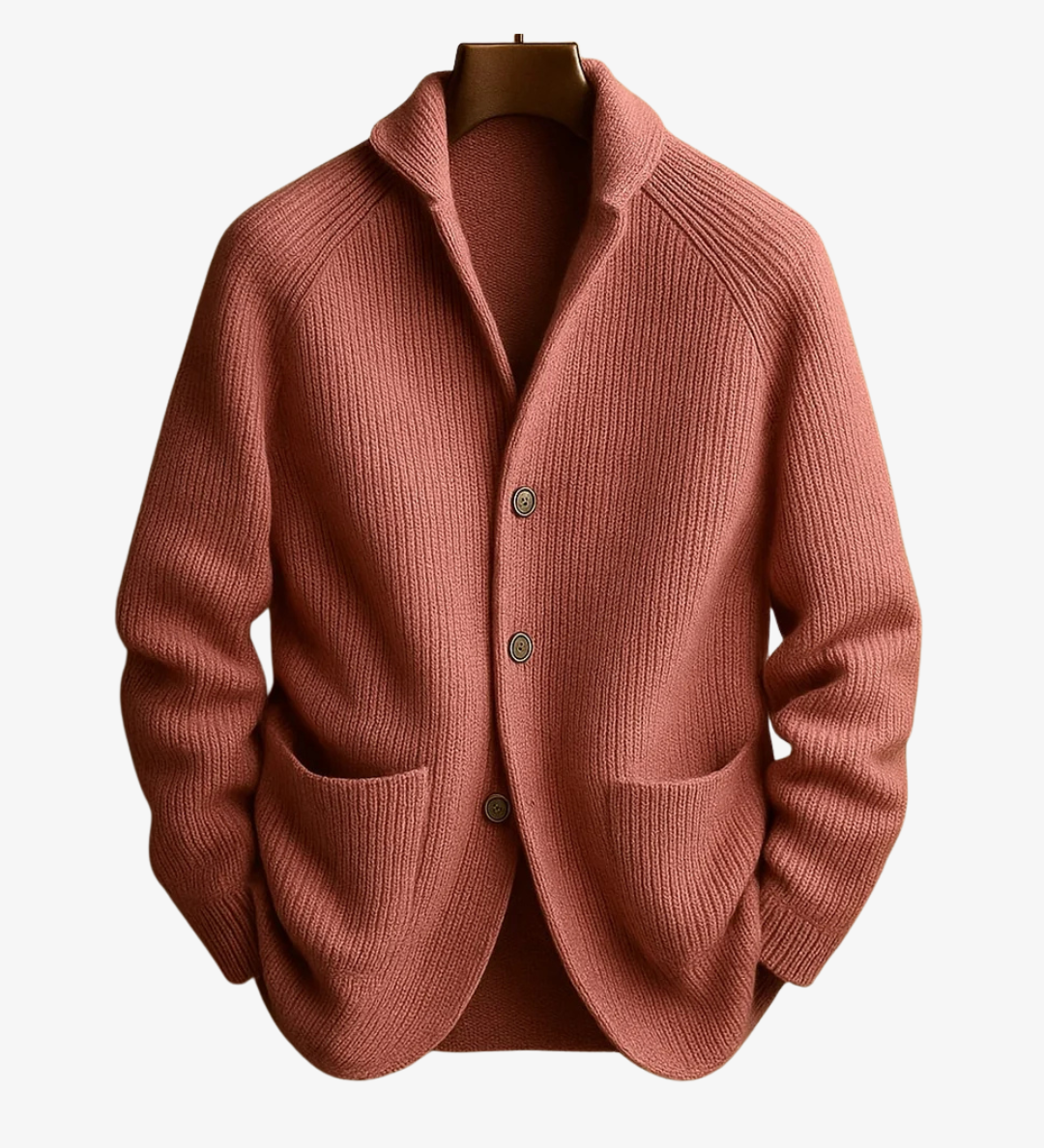 Cardigan homme en maille à col châle