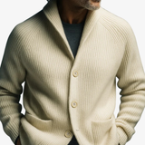 Cardigan homme en maille à col châle
