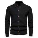 Cardigan homme texturé col montant