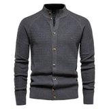 Cardigan homme texturé col montant
