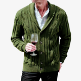 Cardigan homme torsadé à col châle pour