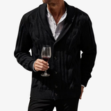 Cardigan homme torsadé à col châle pour