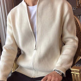 Cardigan zippé en maille pour homme