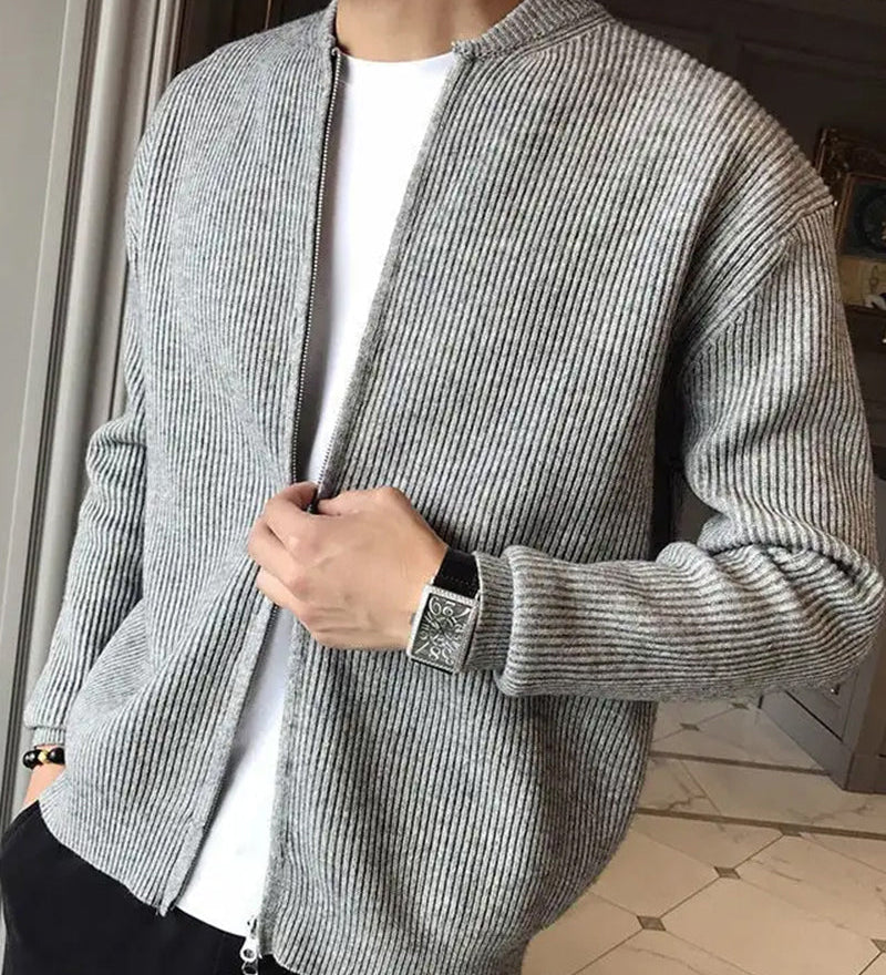 Cardigan zippé en maille pour homme