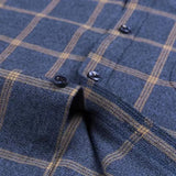 Chemise à carreaux boutonnée pour homme