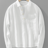 Chemise homme à col ouvert et poche poitrine