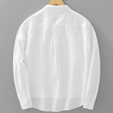 Chemise homme à col ouvert et poche poitrine