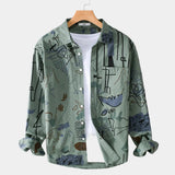 Chemise homme à imprimé artistique