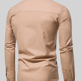 Chemise Homme à Manches Longues et Col Mao