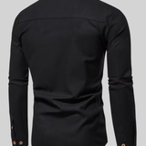 Chemise Homme à Manches Longues et Col Mao