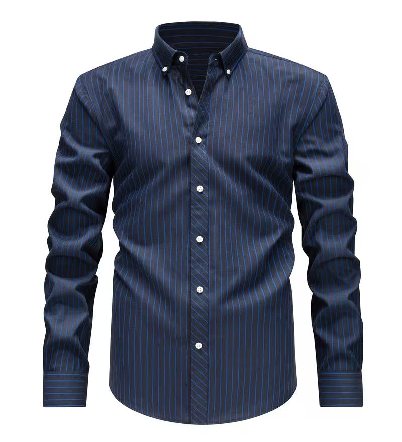 Chemise homme à motif à rayures verticales