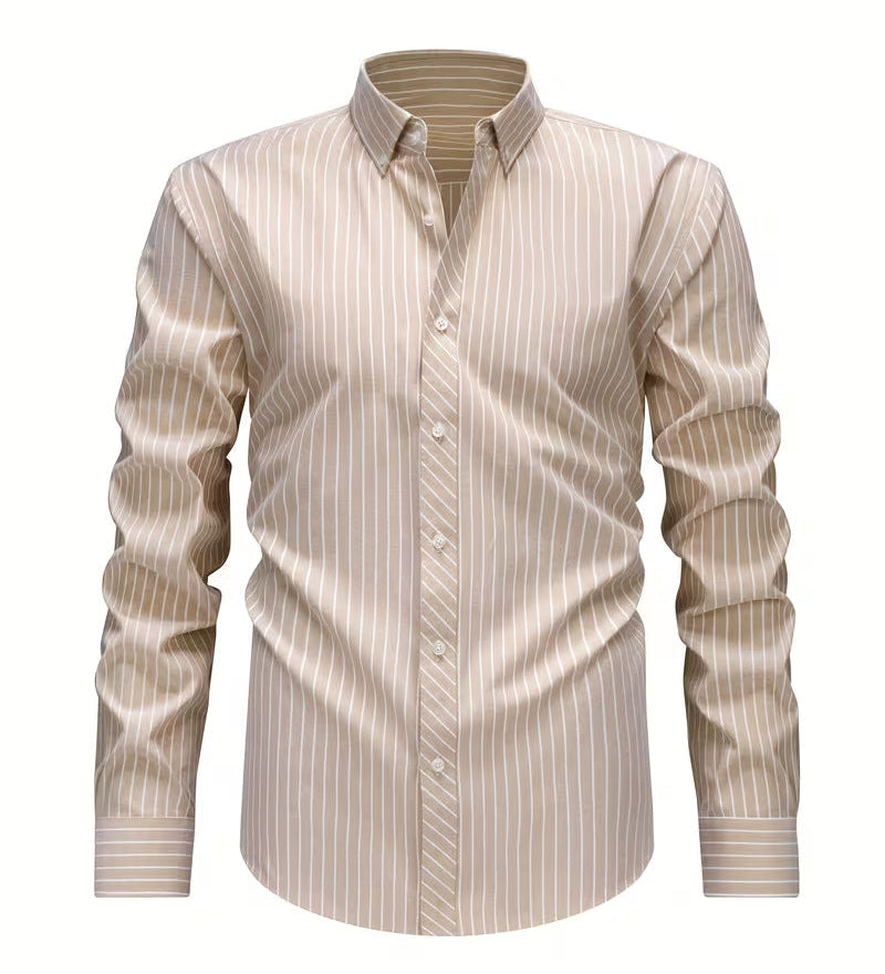 Chemise homme à motif à rayures verticales
