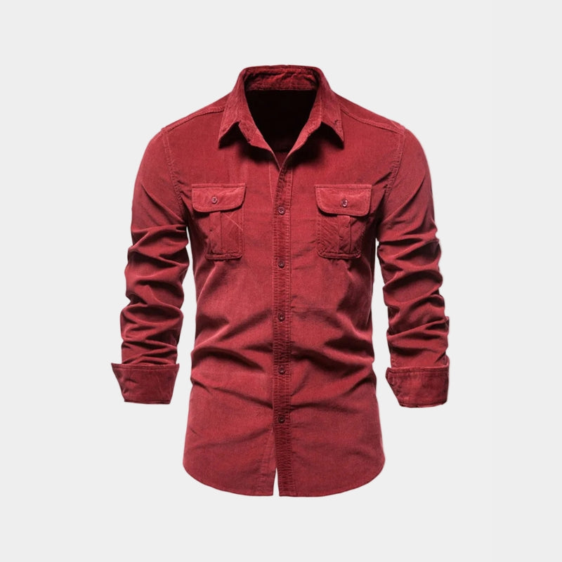 Chemise homme à poches boutonnée