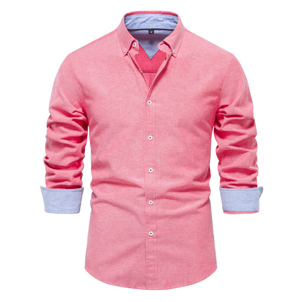 Chemise homme col boutonné