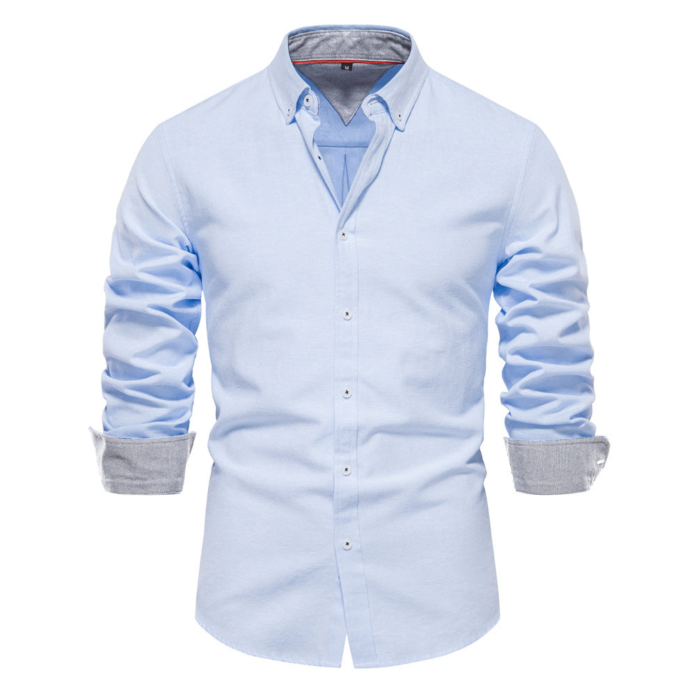 Chemise homme col boutonné
