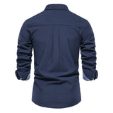 Chemise homme col boutonné