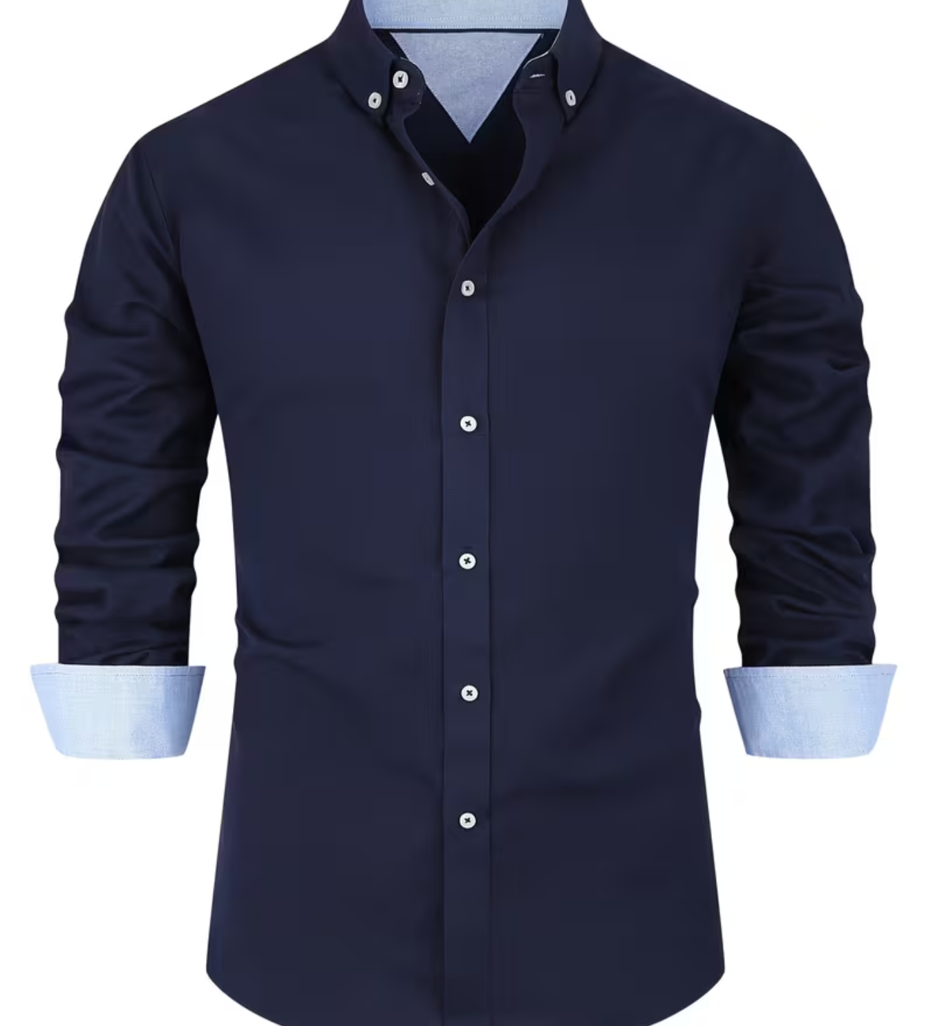 Chemise homme col contrasté