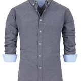 Chemise homme col contrasté