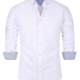Chemise homme col contrasté