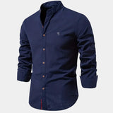 Chemise homme col mao boutonnée