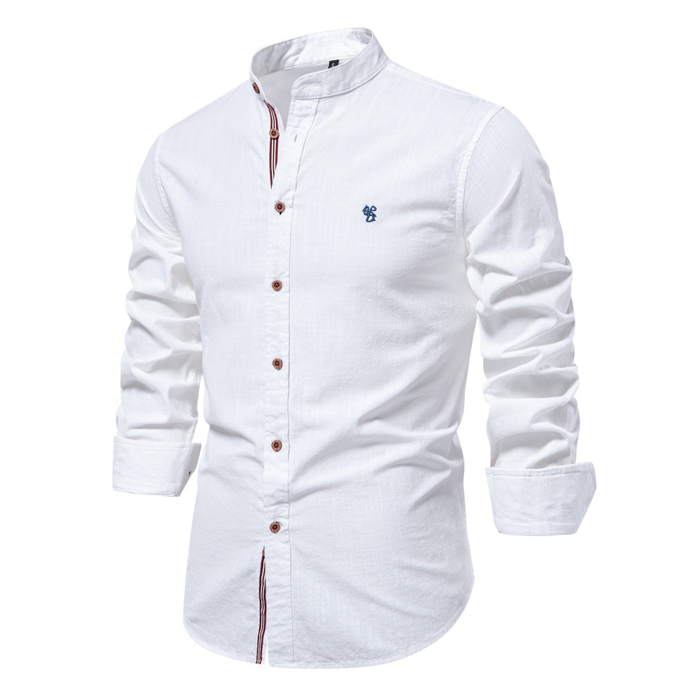 Chemise homme col mao classique