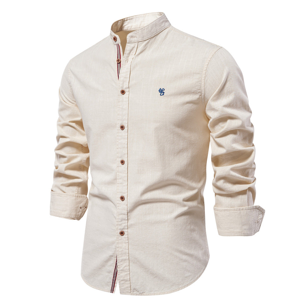 Chemise homme col mao classique