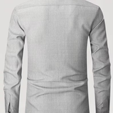 Chemise homme col mao poche poitrine