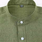 Chemise homme col mao poche poitrine