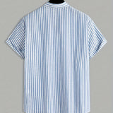 Chemise homme col mao rayée