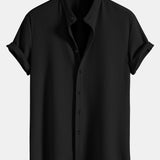Chemise homme col officier texturée