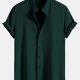 Chemise homme col officier texturée