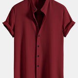 Chemise homme col officier texturée