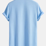 Chemise homme col officier texturée