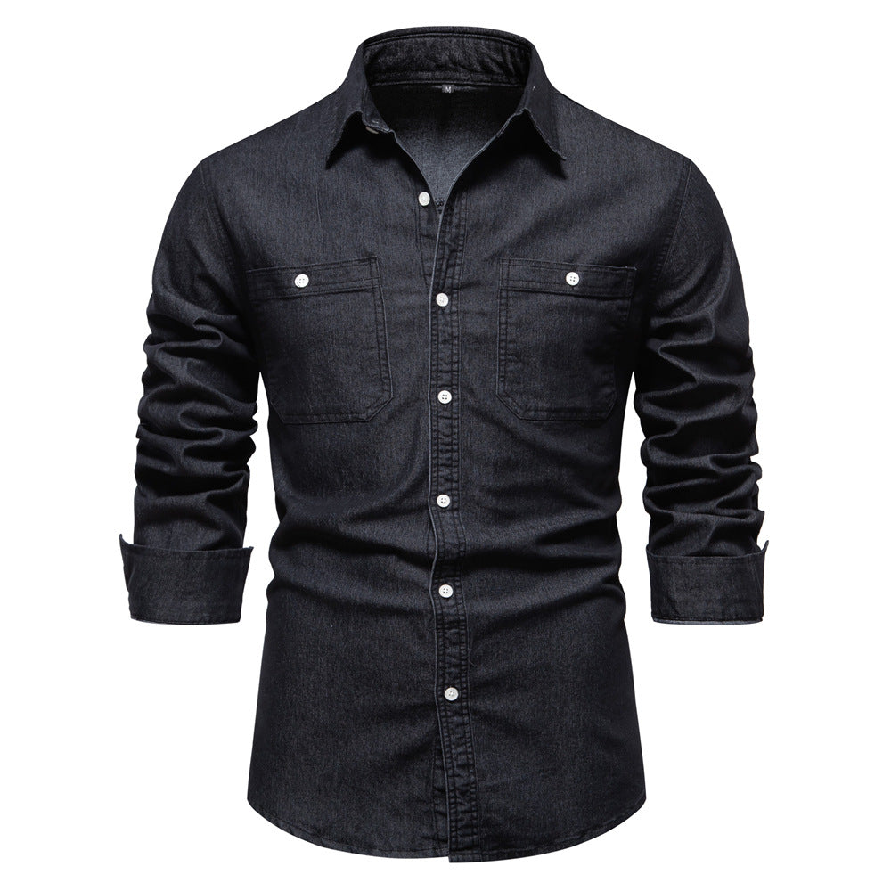 Chemise homme double poche boutonnée