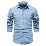 Chemise homme double poche boutonnée
