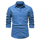 Chemise homme double poche boutonnée