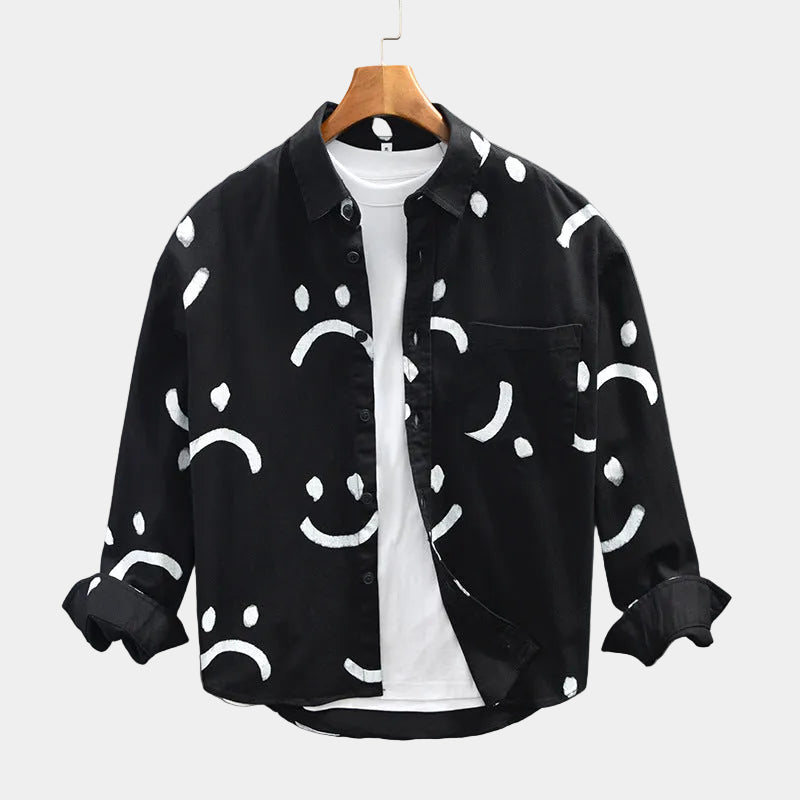 Chemise homme imprimée boutonnée