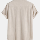 Chemise homme manches courtes texturée